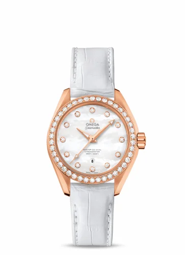 Omega Seamaster Aqua Terra 150M Master Co-Axial 34 Sedna Gold / Diamond / MOP 231.58.34.20.55.003 (23158342055003)